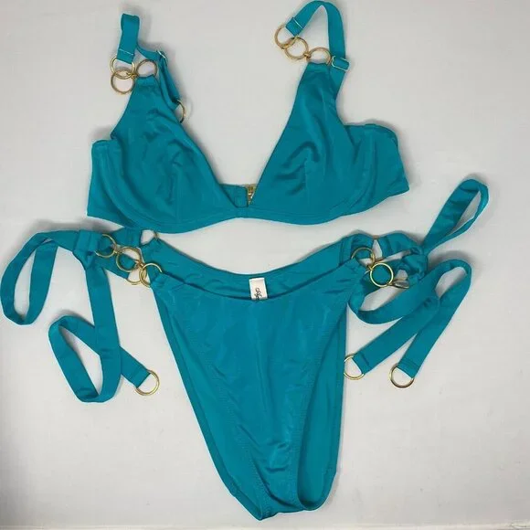 Agent Provocateur Anastacia Teal Bikini Set 34B/3
